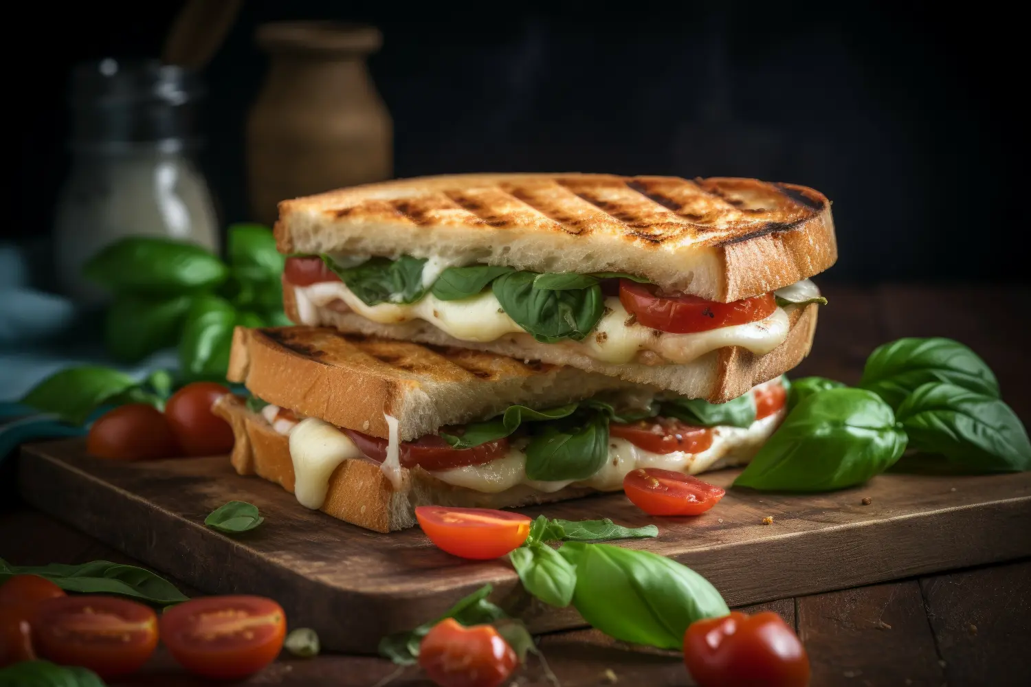 Italienisches Panini-Sandwich-Essen.